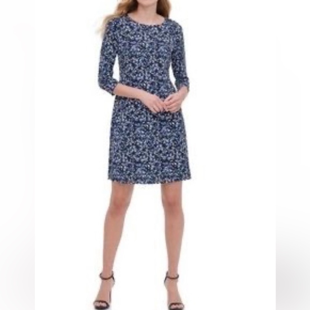 Tommy Hilfiger Navy Floral Long Sleeve Dress
